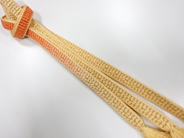JAPANESE KIMONO / UNUSED HAND-TIED OBIJIME